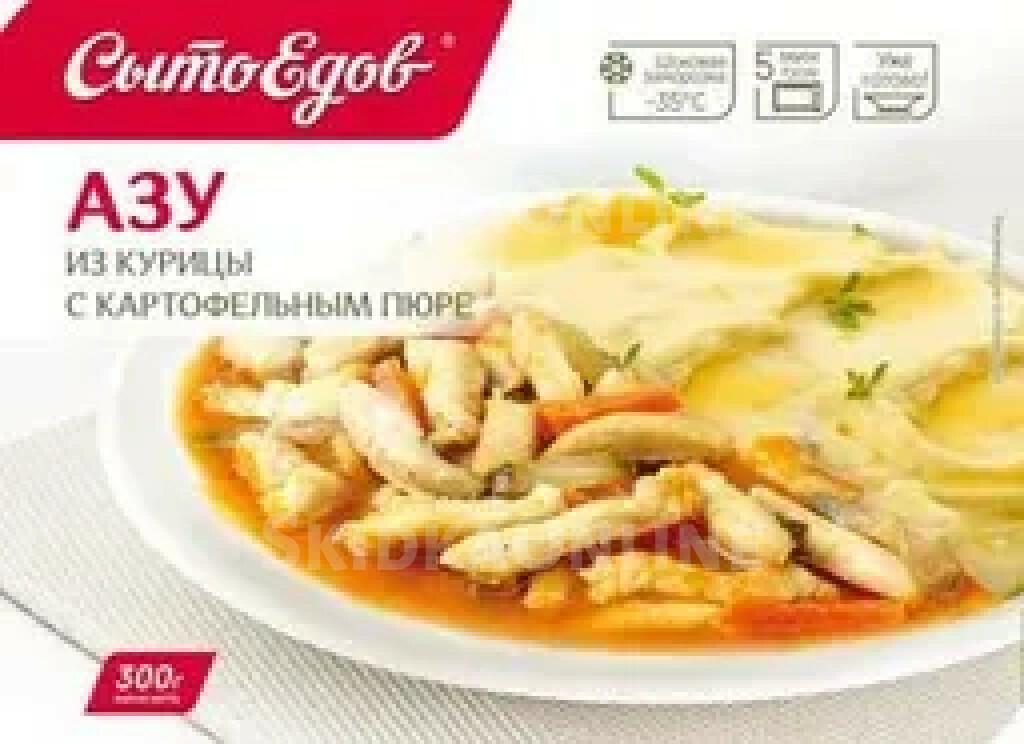 Азу из курицы с картофельным пюре замороженное СытоЕдов 300г