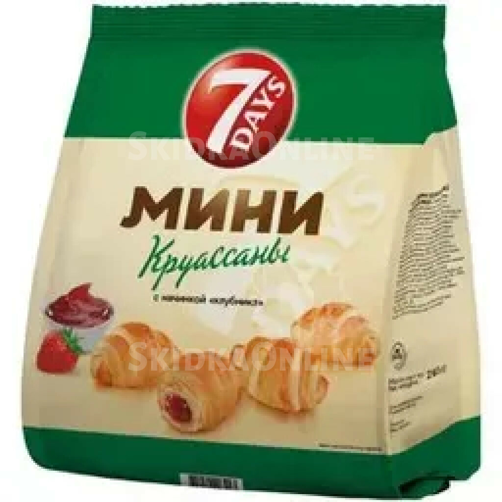 Мини круассаны 7 Days c начинкой Клубника 265г