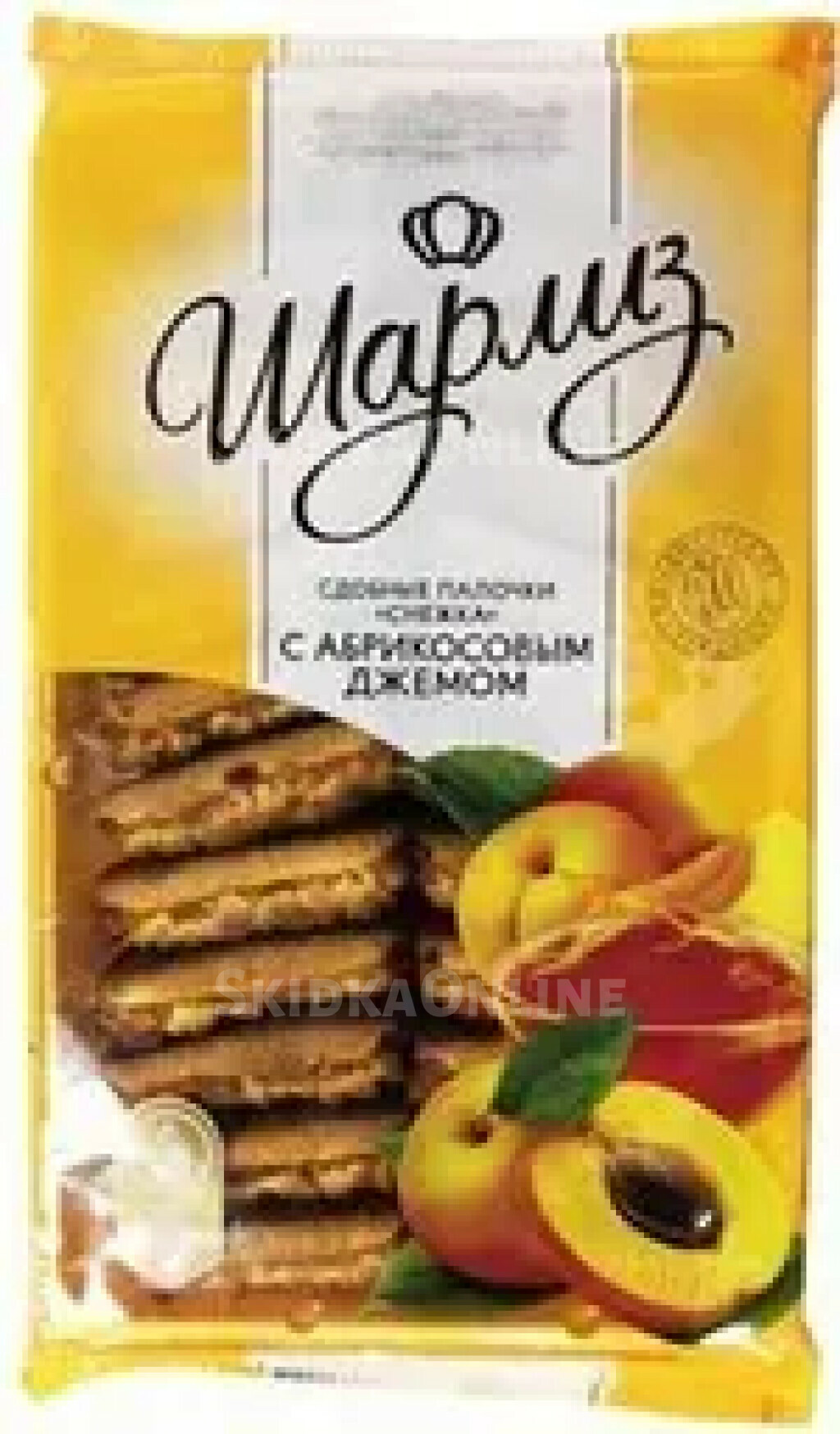 Сдобные палочки Шарлиз Снежка с абрикосовым джемом 370г