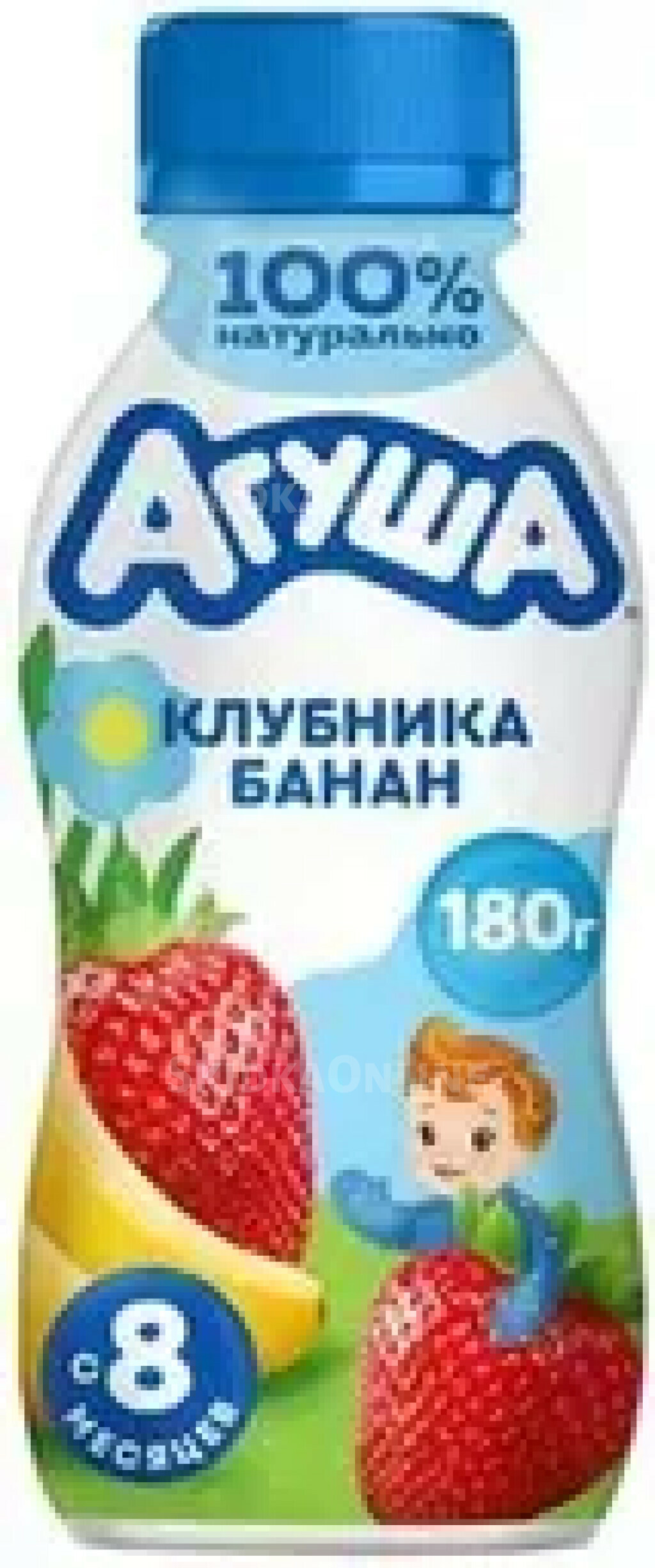 Йогурт питьевой Агуша Клубника-Банан с 8 мес. 2.7% 180г