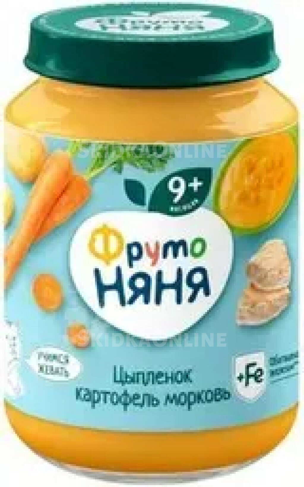 Пюре ФрутоНяня Цыпленок с картофелем и морковью с 9 мес. 190г