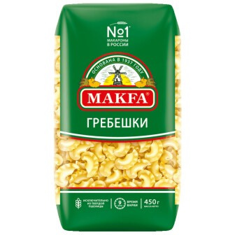 Макароны MAKFA Гребешки, 450г