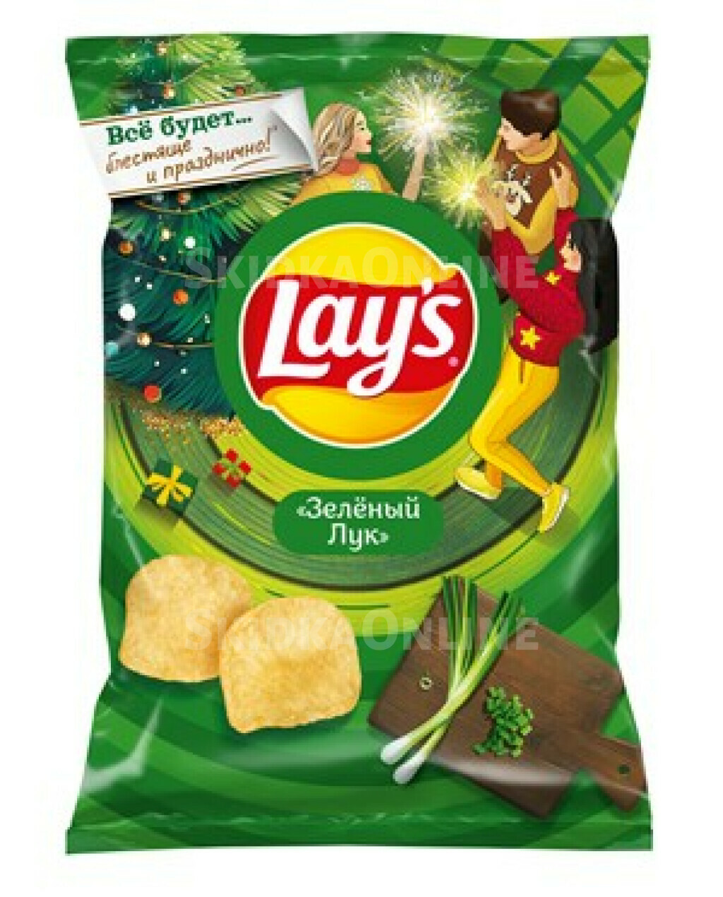 Чипсы Lay's Зеленый лук, 140г