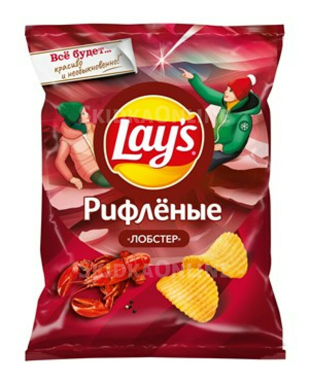 Чипсы Lay's рифленые Лобстер, 140г