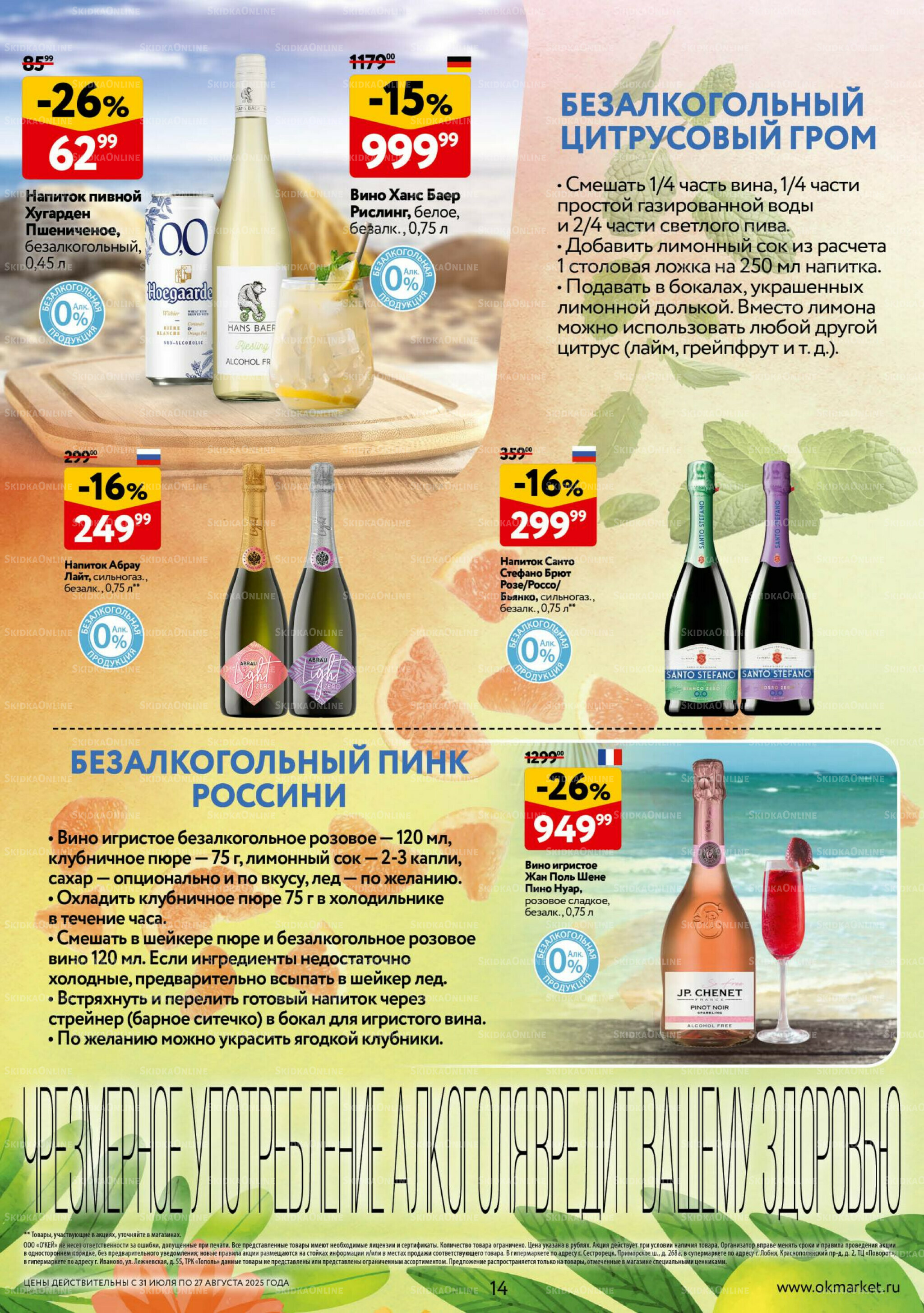 Рецепты летних коктейлей 31 Июля - 27 Августа 2025 14