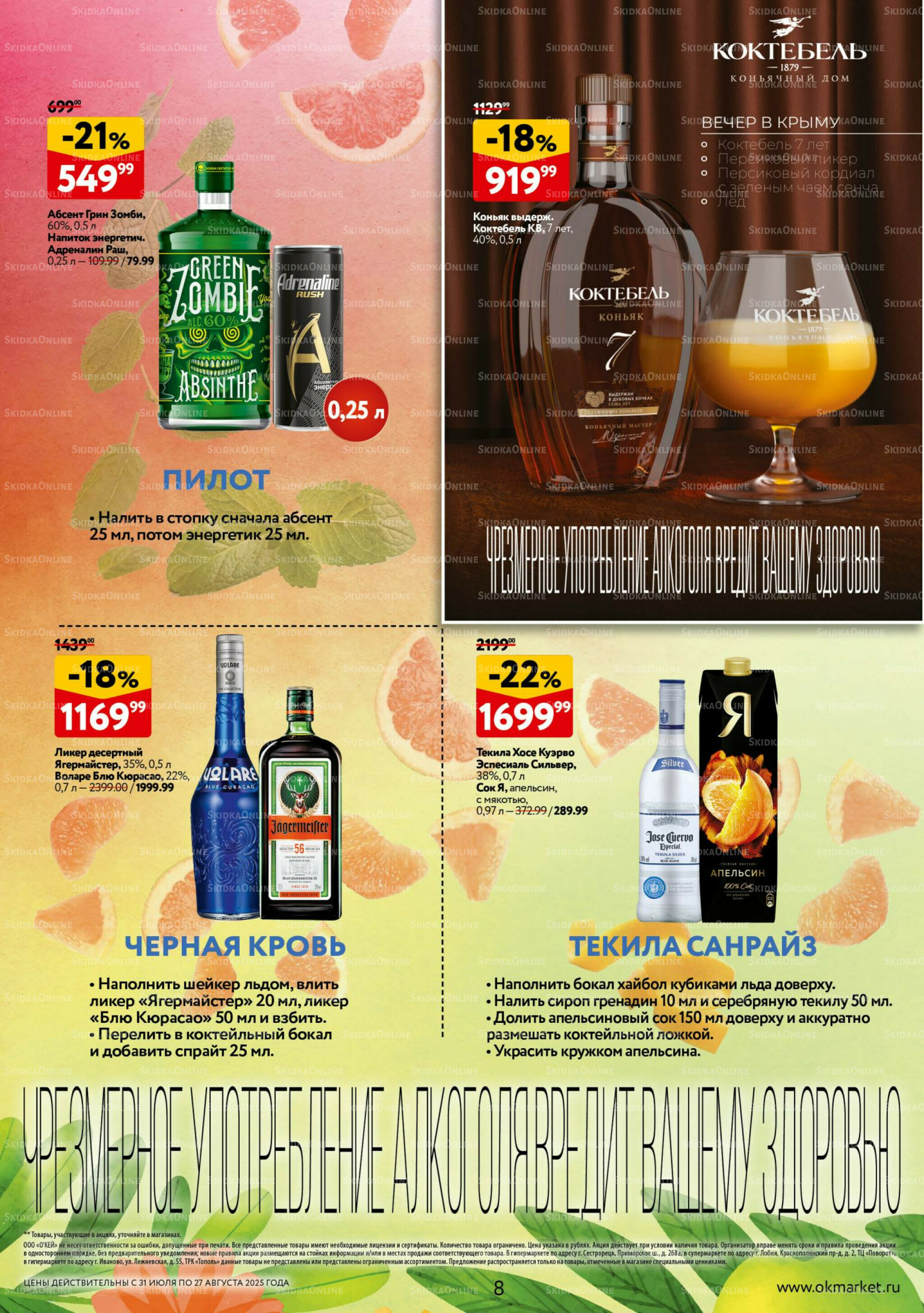 Рецепты летних коктейлей 31 Июля - 27 Августа 2025 8