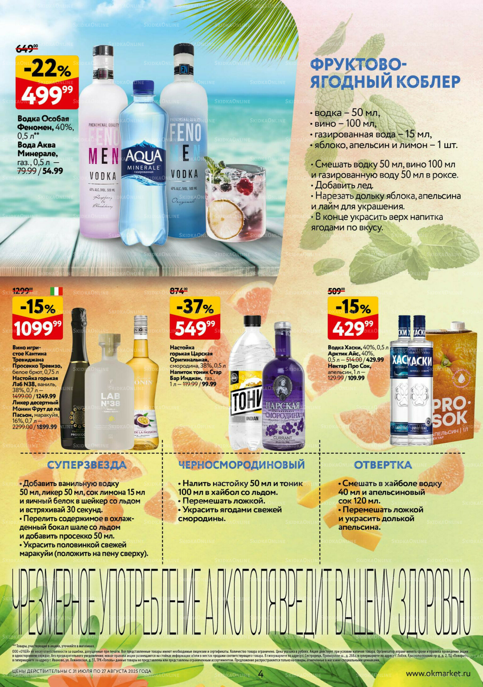 Рецепты летних коктейлей 31 Июля - 27 Августа 2025 4