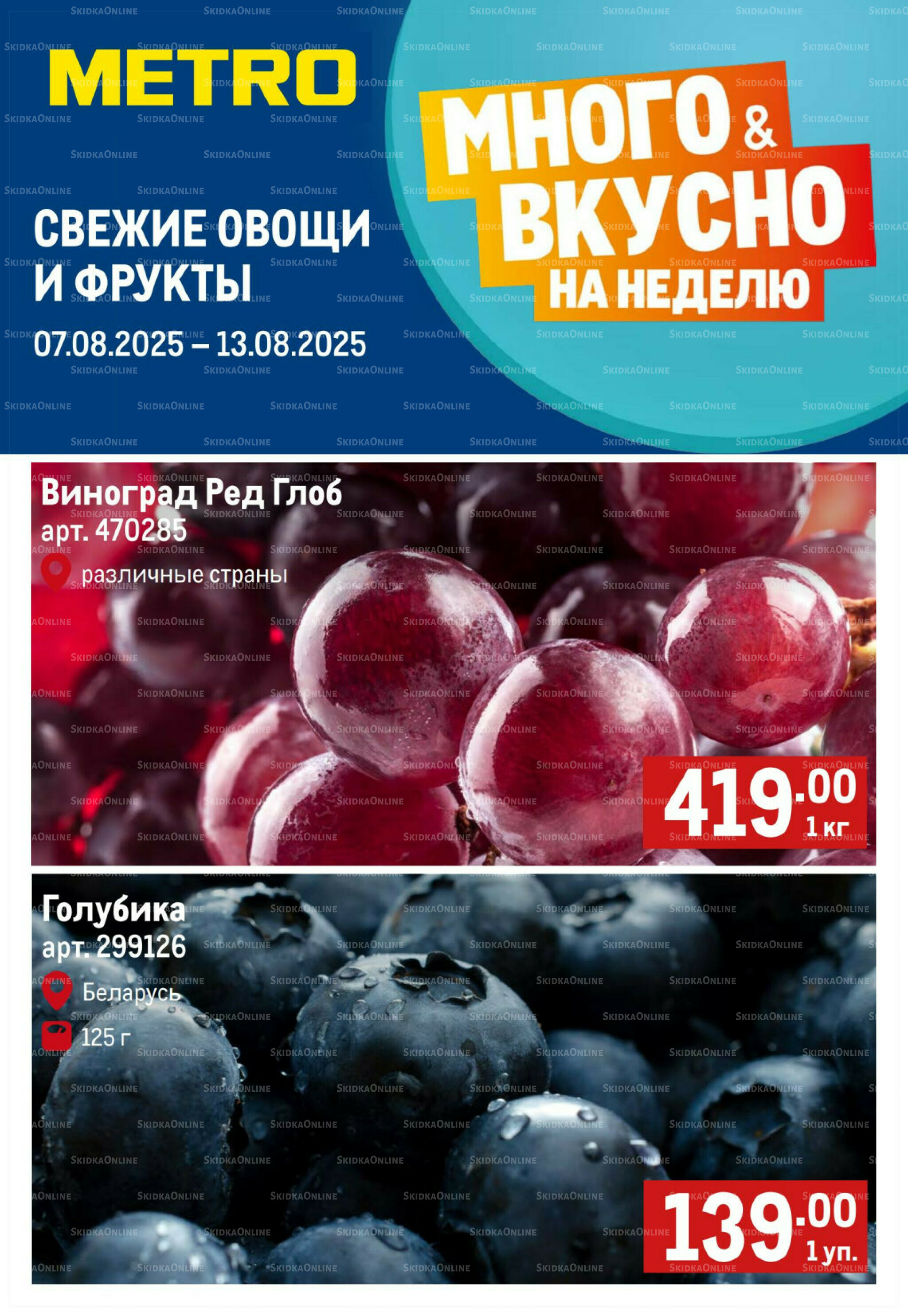 Свежие овощи и фрукты 7  - 13 Августа 2025 1