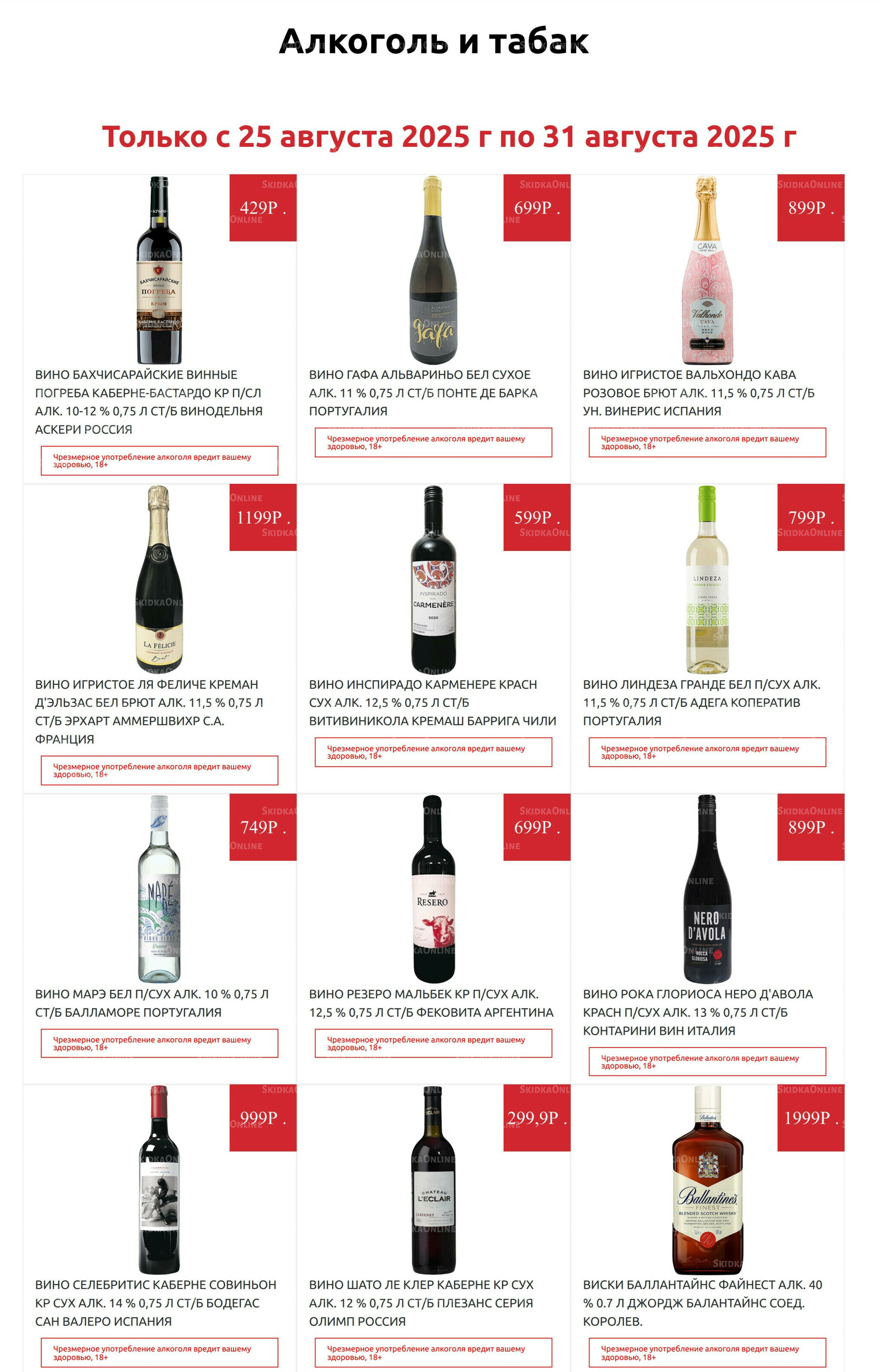 Алкоголь 25  - 31 Августа 2025 1