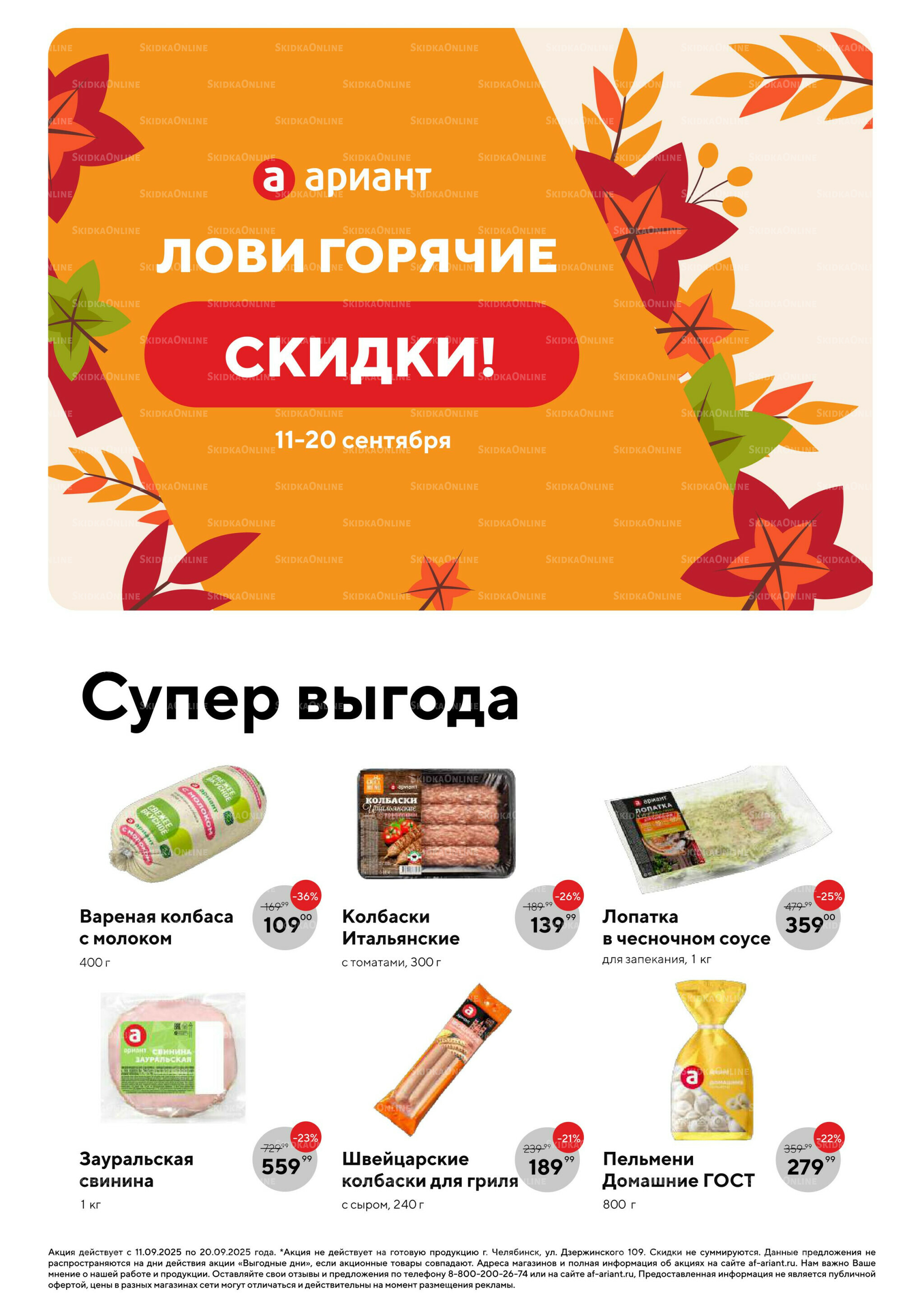 Осенний ценопад 11  - 20 Сентября 2025 1