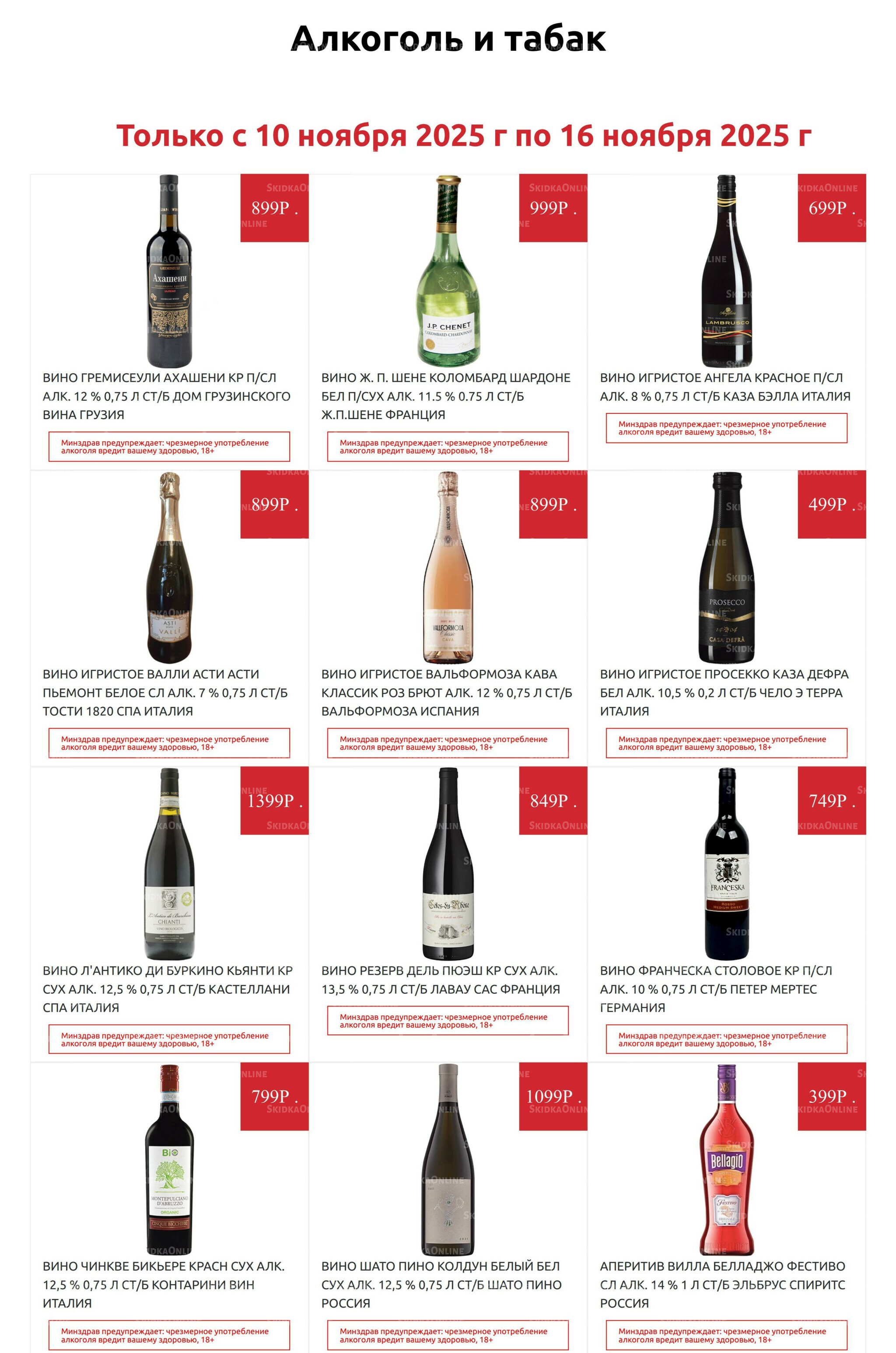 Алкоголь 10  - 16 Ноября 2025 1